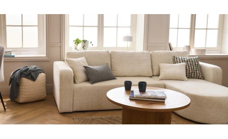 Canapé angle reversible et convertible